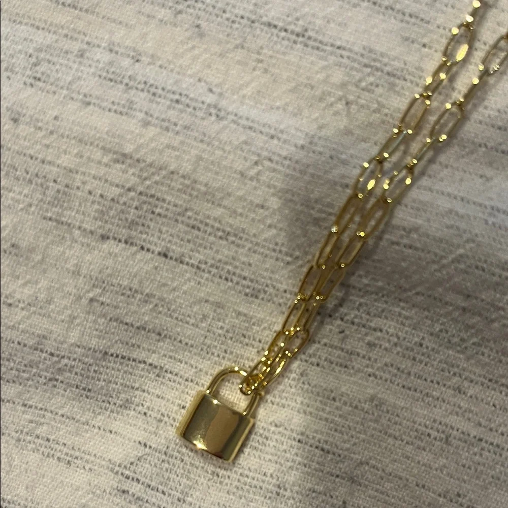 Gorjana Gold Padlock Necklace - Picture 3 of 6